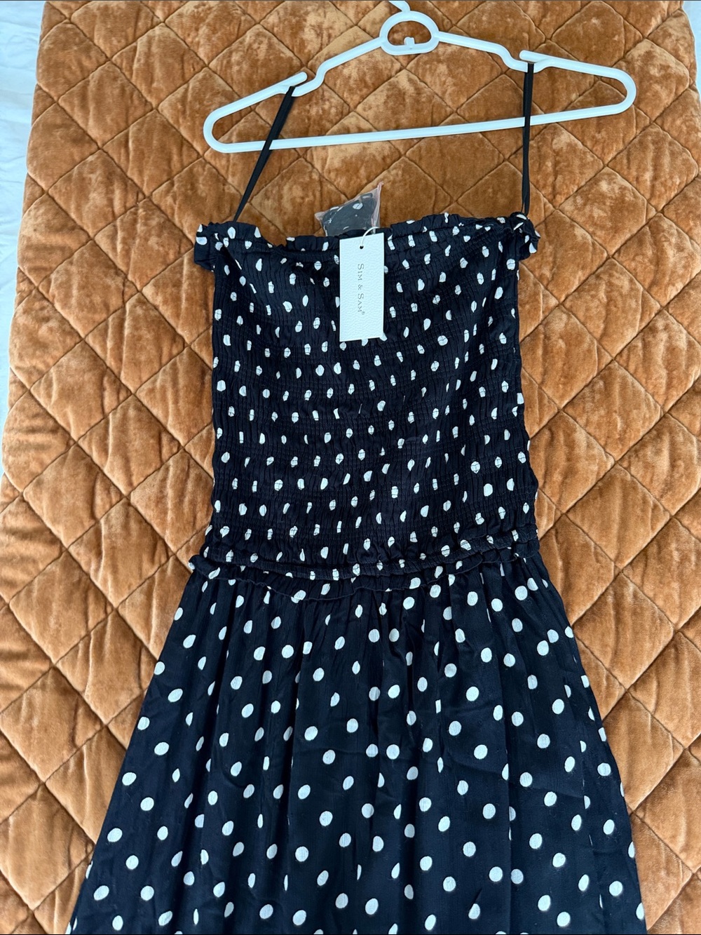 Women’s maxi Black Polka Dot Sundress